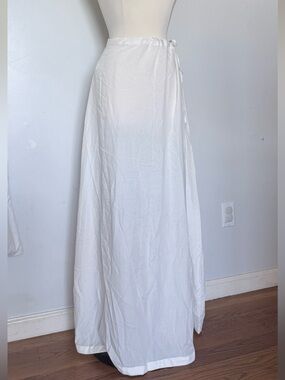 Classic Off White Cotton Maxi Skirt